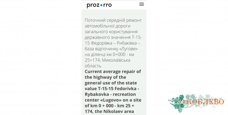 Объявлен тендер на ремонт трассы Т-15-15 Федоровка — Рыбаковка — база отдыха «Луговое»