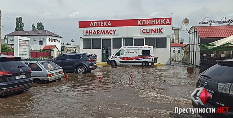 Курортную зону села Коблево затопило (фото)