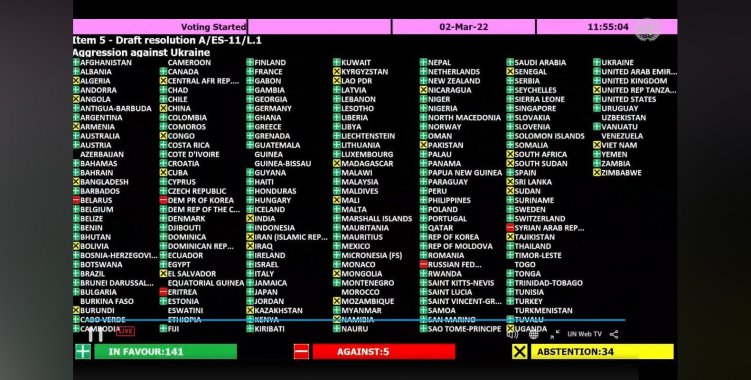 Генассамблея ООН приняла резолюцию по Украине: решение поддержала 141 страна